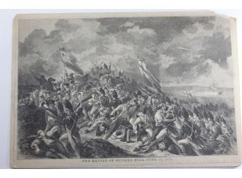 Battle Of Bunker Hill Engraving