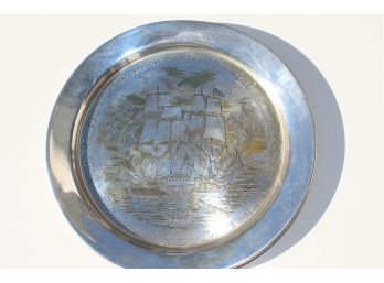 8 Inch Sterling Silver And 24K Gold Plate - Danbury Mint Bicentennial Limited Ed - Bonhomme