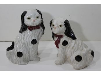 Pair Of English Ceramic Dogs