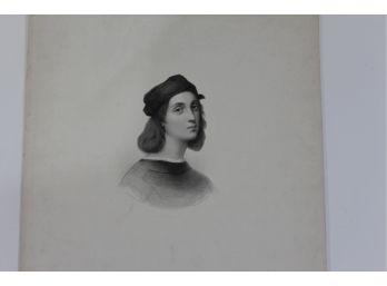 19th Cent Pannier Engraving Of Self Portrait By Raphael