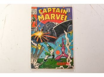 Captain Marvel 11 'Rebirth' 1968 Comic Book