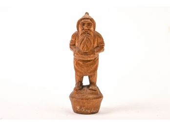 Hand Carved Wooden Christmas Elf Figurine From Rothenburg, Germany