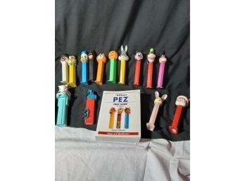 Vintage Pez Dispensers With Guide Book