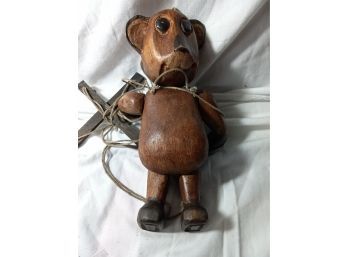 Vintage Wooden Bear Marionette