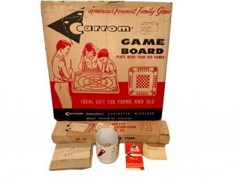 Vintage Carrom Board Game In The Original Box