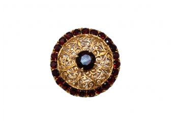 18k Yellow Gold And Garnet Brooch With Appraisal - Retail $1,450