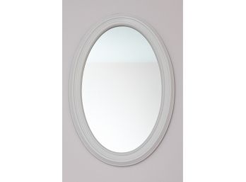 Oval Mirror With White Frame
