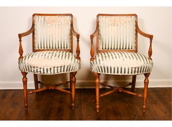 A Matching Pair Of Antique Louis XIV Style Armchairs