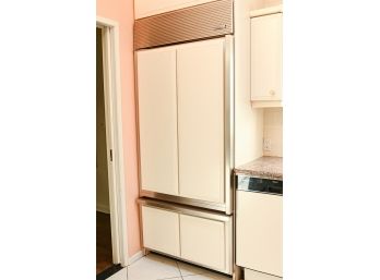 Large White Sub-Zero Household Refrigerator And Freezer Unit