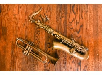 Antique Saxophone & Trumpet