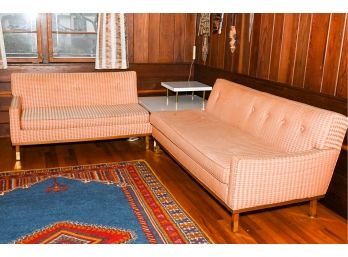 Matching Pair Of Vintage Mid-century One-Armed Sofas From Robinson Johnson