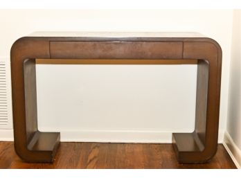 Modernist Style Wooden Writing Table With Drawer