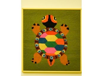 Colorful Framed Turtle Tapestry