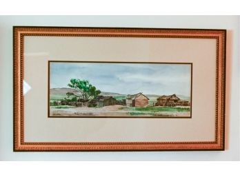 Framed Mort Kunstler Watercolor Landscape Signed By The Artist