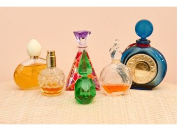 Assortment Of Six Women's Perfumes In Decorative Bottles