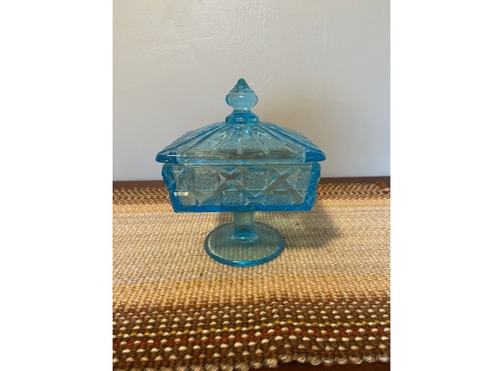 Vintage Westmooreland Old Quilt Glass Compote/candy Dish