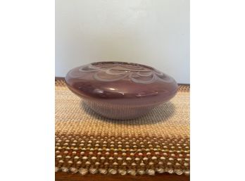 R. Foster Hand Blown Glass Bowl Signed And Dated