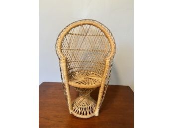 Wicker Peacock Plant Stand (lot 2 Of 2)