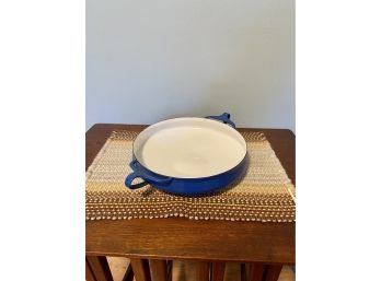 Vintage Dansk  Blue Enamel Paella Pan