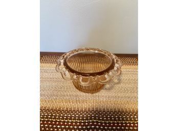ANCHOR HOCKING LACE EDGE OLD COLONY PINK BOWL