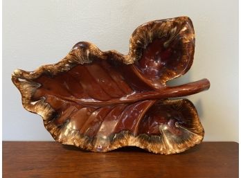 LARGE Hull Drip Glaze Leaf Decor