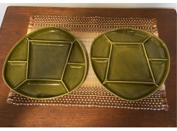 Mid Century Sunburst Ceramics Ltd. 1960-1966 (2) Fondue Plates