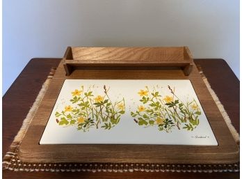 Vintage Retro Goodwood  1970's Cheese And Cracker/ Charcuterie Board Floral