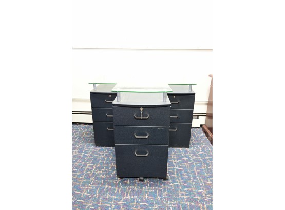 Three Drawer Filing Cabinets (3 Total)