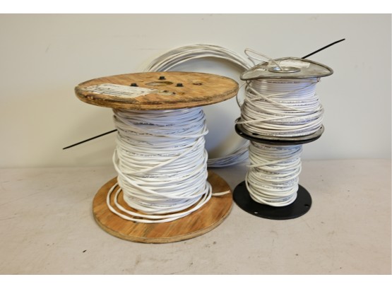 Assorted Partial Rolls Of White Wire
