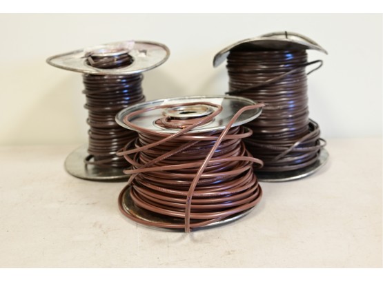 Three Partial Rolls Of CL2 3023211 Brown Wire