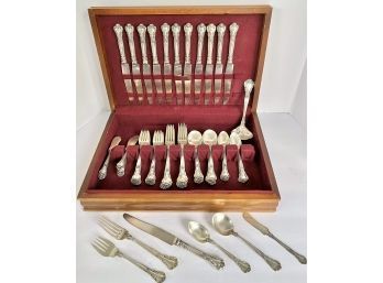 Patent 1895 'Chantilly' Gorham Sterling Silver 71 Piece Flatware Service For 12 & Ladle - Missing 2 Tsp. Only