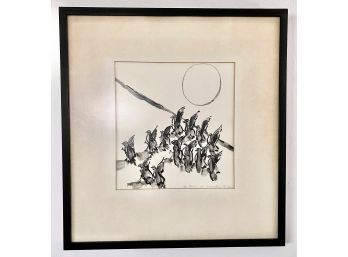 American Artist Eugene Gregan Personalized & Dated 5/10/1964 Hand Pencil Signed Ink Print