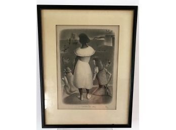 Internationally Recognized Artist Simka Simkhovitch Framed Pencil Signed 1933 Ltd. Edition Litho Print 37/50