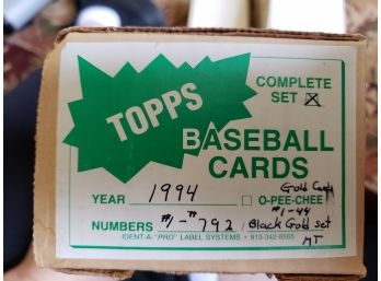 Entire Set Of 1994 Topps With Inserts And Checklists