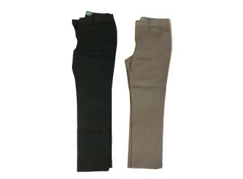 Two Pairs Of Ralph Lauren Size 8P, 8R Pants Grey And Brown No Tags