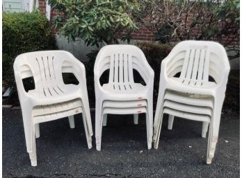 Grouping Of Plastic Yard Chairs