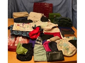 Huge Grouping Of 35 Ladies Bags And Accessories