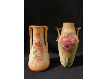 Antique Art Nouveau Victorian Robert Hanke-style Bud Vases