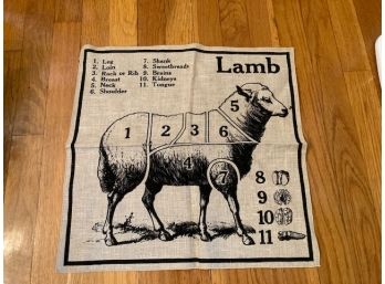 Vintage Lamb Butchery Tapestry
