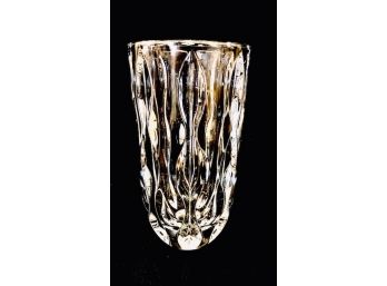 Beautiful Signed Rogoska Weighted Crystal Vase