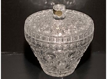 Vintage  Bohemia Lead Crystal Covered Candy Dish