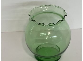 Vintage Green Depression Era Vase