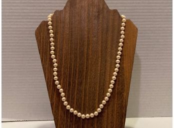 Vintage Carolee Simulated Champagne Pearl Necklace ( 12 Inches)