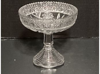 Vintage Footed Crystal Candy Dish
