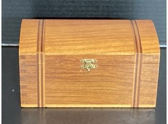 Vintage Empty Metal Hinged Wooden Tabacalera Cigar Box