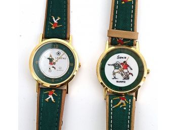 Two Soccer Theme Watches