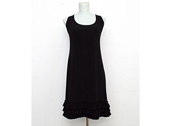Tiana B. Black Ruffle Hem Dress, Size Large