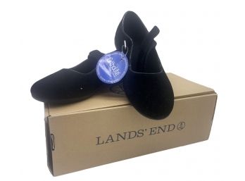 Pair NEW Lands End Black Mary Jane's - Size 5 Med