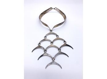 Interesting Sterling Silver Necklace,