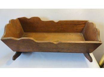 Wood Cradle For Doll Or Decor